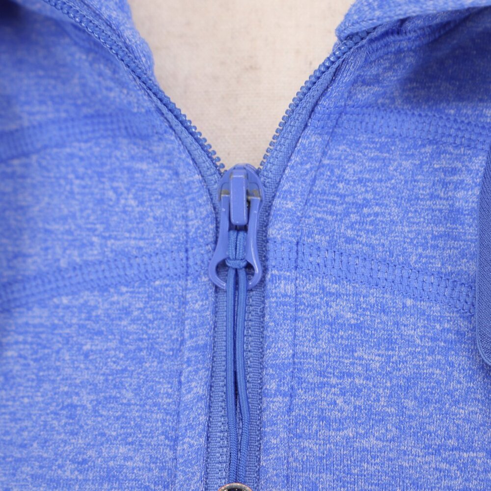 LULULEMON Stride Jacket in Heathered Rocksteady Blue Hooded High Collar Size 4 - Picture 9 of 12